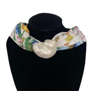 Real seashell scarf holder seashell
